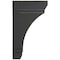 Ekena Millwork 2 1/4"W x 6"D x 10"H Stockport Wood Vintage Decor Bracket, Black BKTWD02X06X10STBL - alternate 3